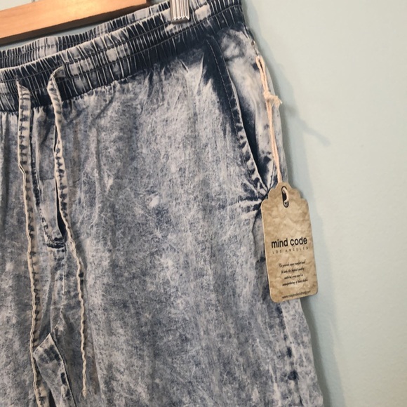 MIND CODE DRAWSTRING CHAMBRAY PANTS SIZE S - Picture 8 of 11